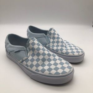 Vans checkerboard slip ons